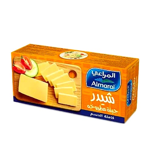 جبنة شيدر مطبوخة المراعي قالب 250 جم