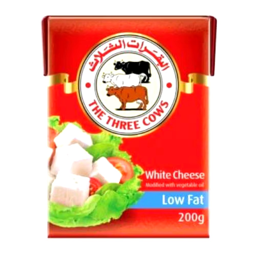 البقرات الثلاثه جبنه بيضاء قليله الدسم 200جم