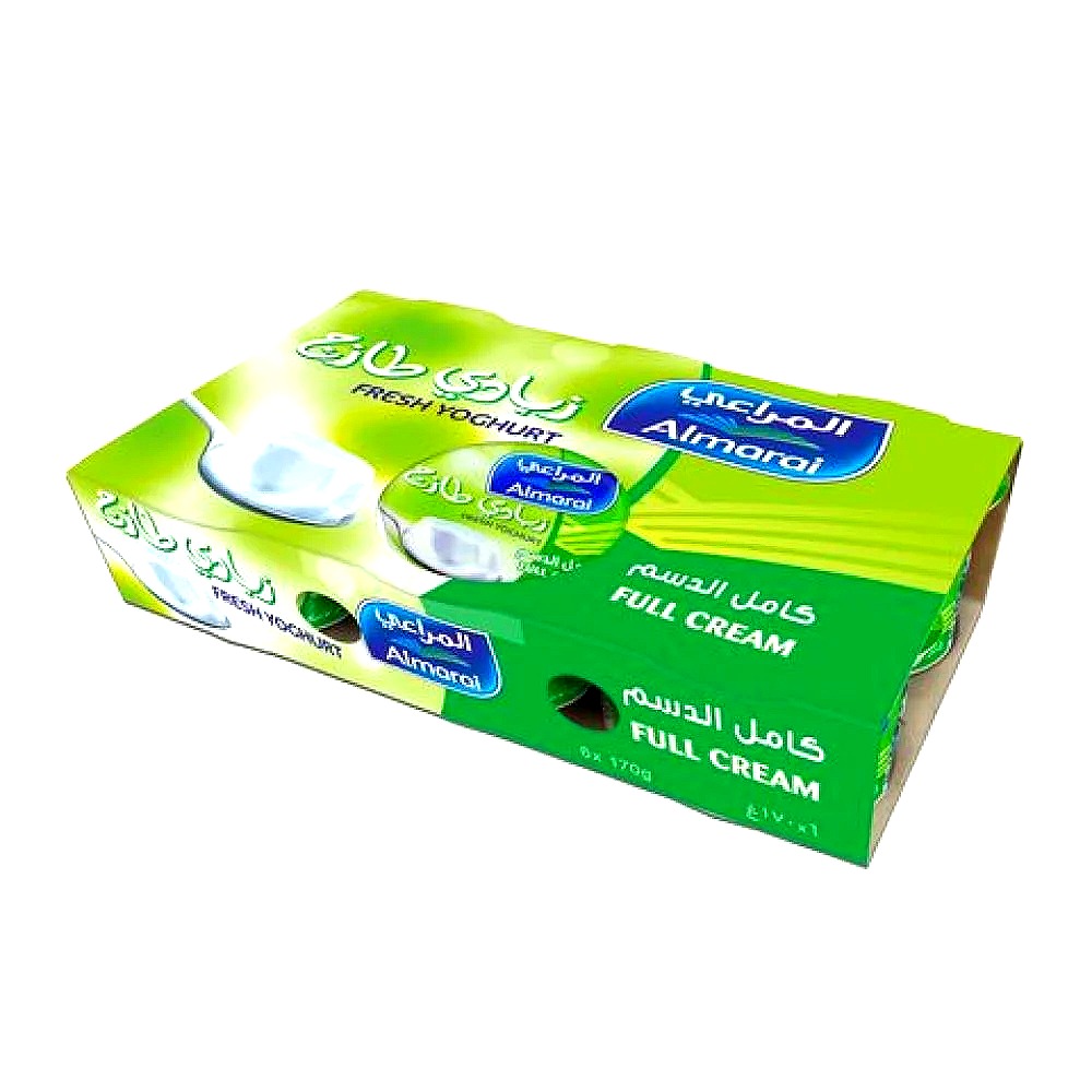 زبادي المراعي طازج كامل الدسم 6*170 جم
