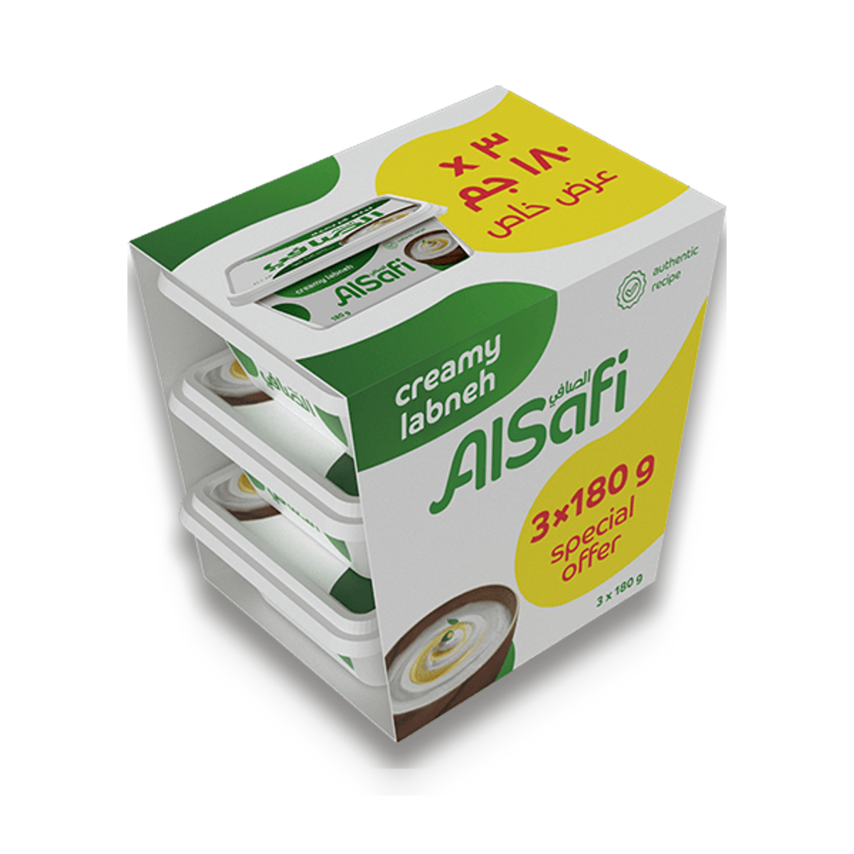 لبنة الصافي كريمية 180جم*3