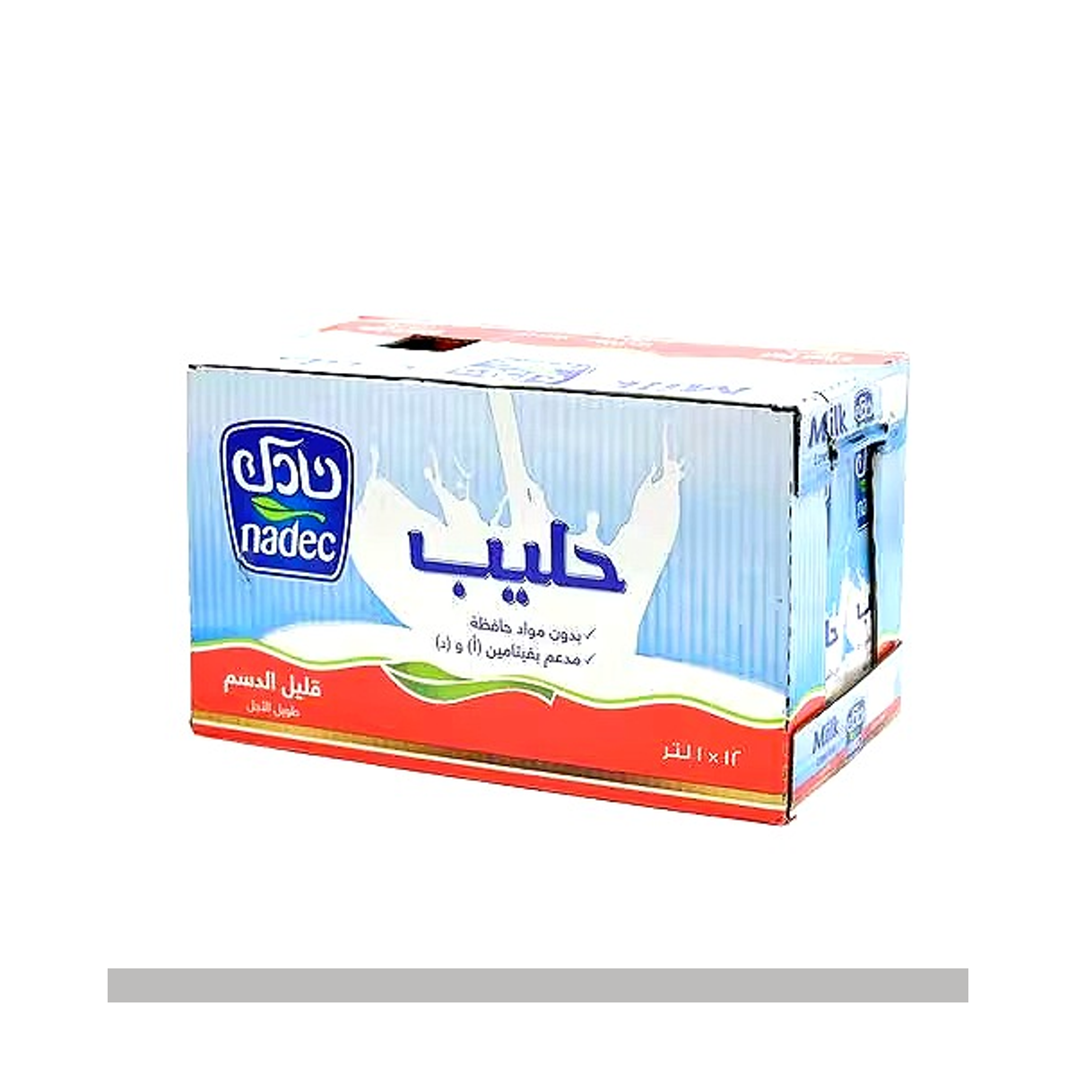 كرتون حليب نادك طويل الاجل قليل الدسم 1 لتر