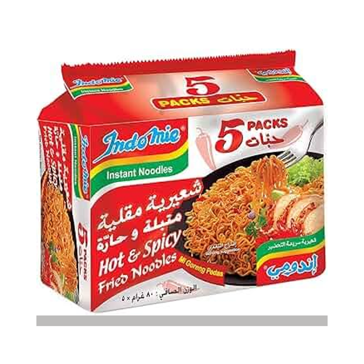 أندومي شعيريه مقليه حار8*5*80 جم
