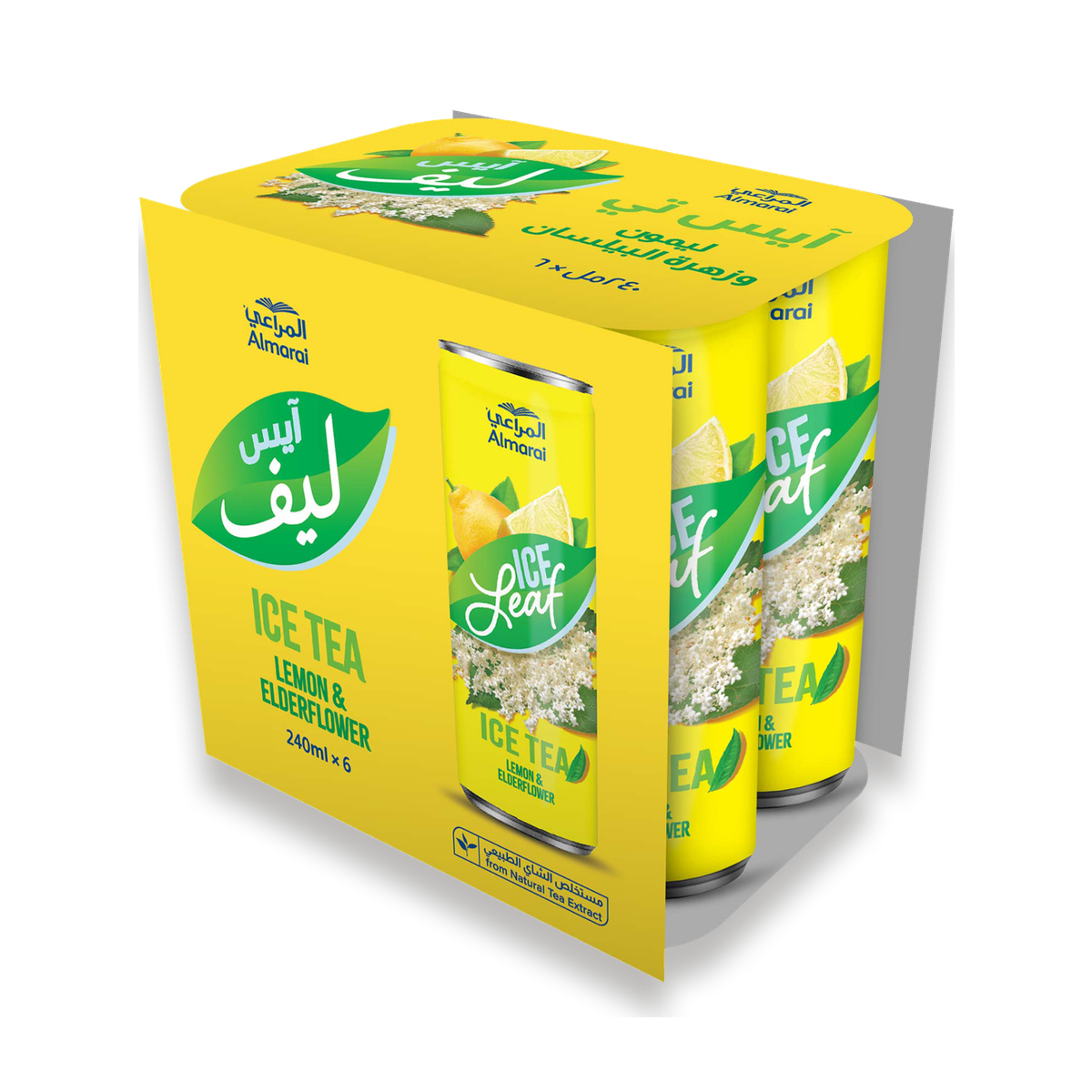 ربطة المراعي آيس ليف ليمون وزهر البيلسان 6 × 240 مل