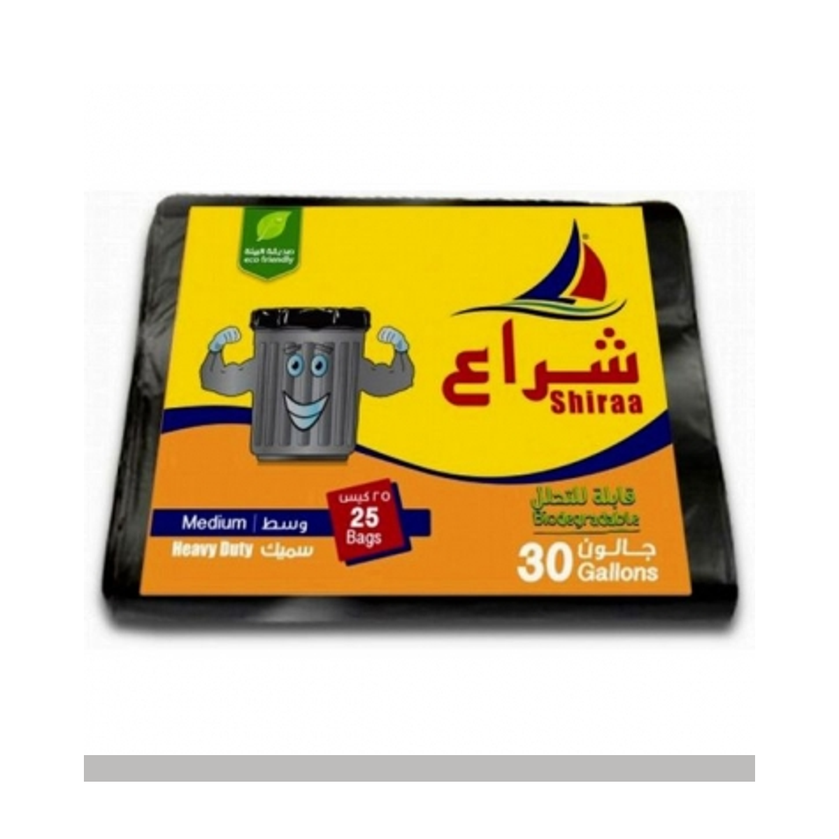 شراع أبو ربطة أكياس نفايات 30 جالون - 25 كيس