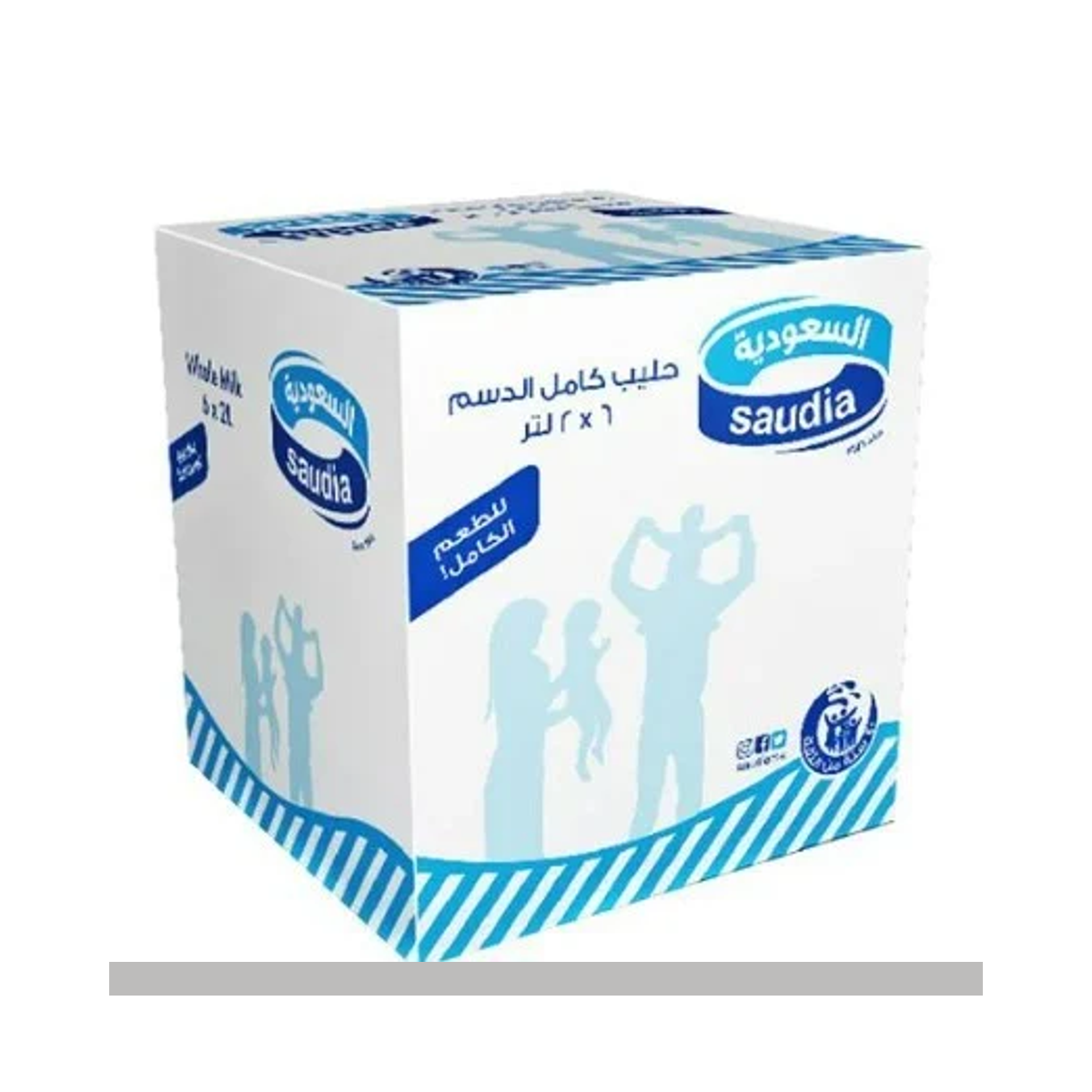 كرتون حليب السعودية كامل دسم 6*2 لتر