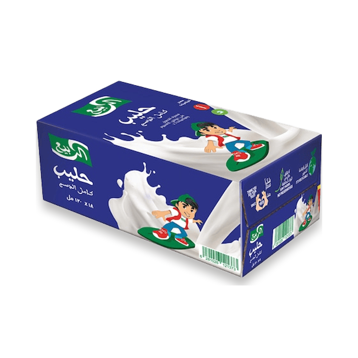 حليب الربيع كامل الدسم شفاط 18*125 مل